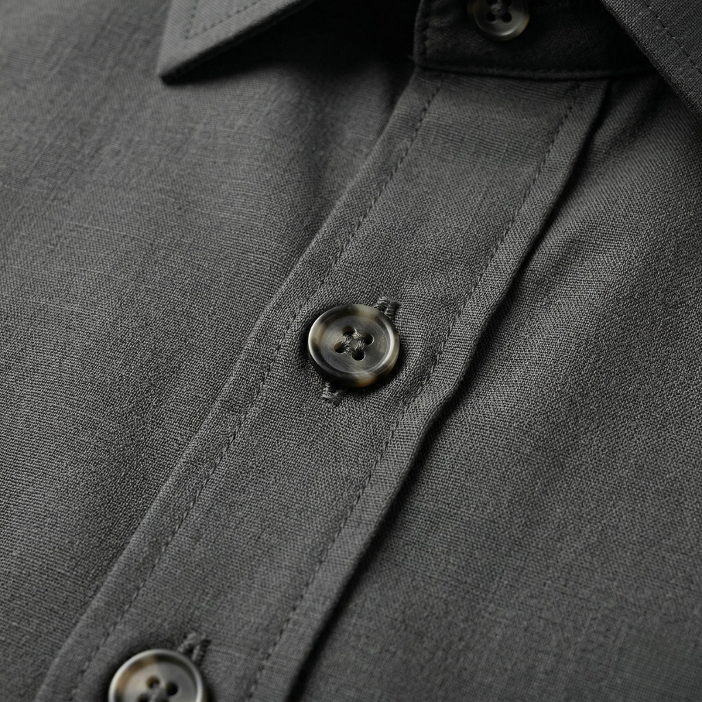 VALERIQUE | Homme Chemise en coton coupe ajustée manches longues style décontracté