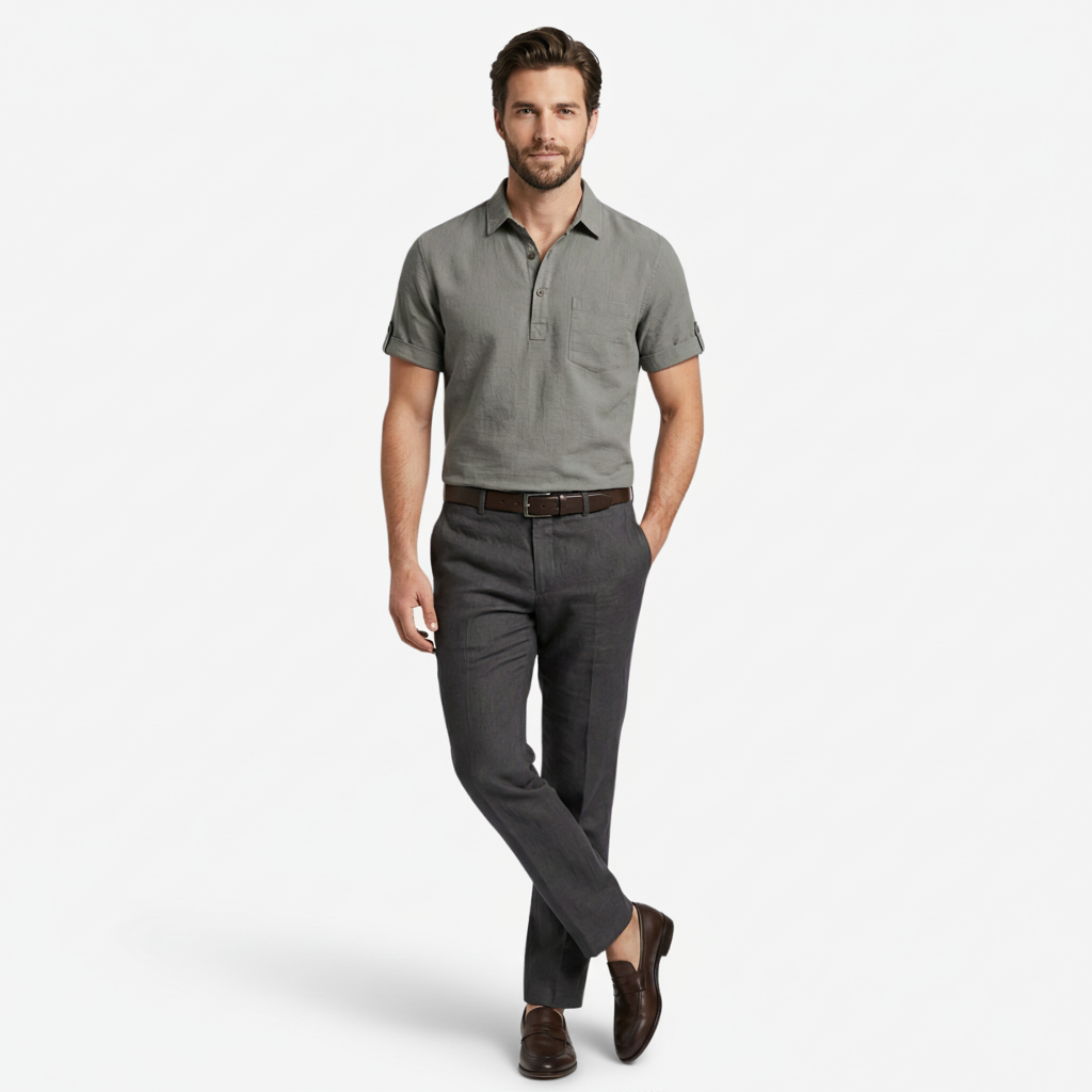 VALERIQUE | Homme Polo manches courtes coupe ajustée poche poitrine style décontracté