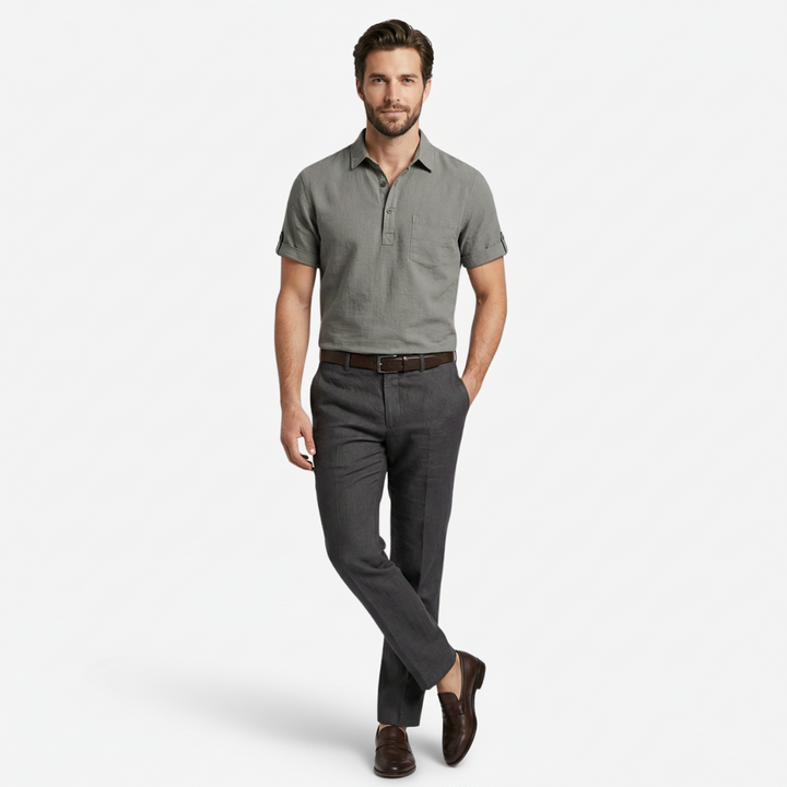 VALERIQUE | Homme Polo manches courtes coupe ajustée poche poitrine style décontracté