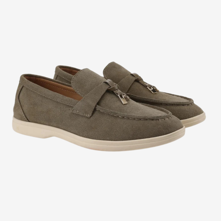 VALERIQUE | Homme Mocassins en suédine détail métal style élégant