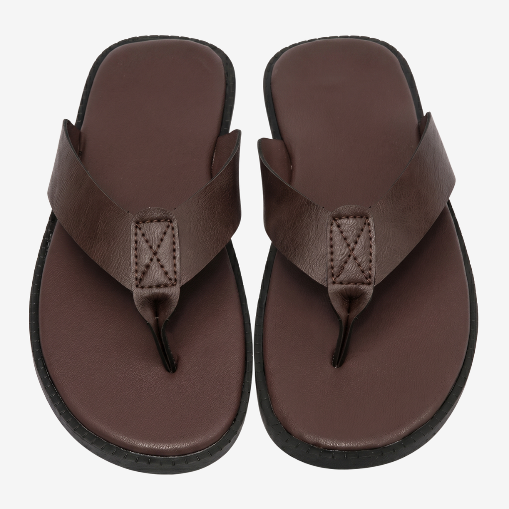 VALERIQUE | Sandales Plates en Similicuir pour Homme