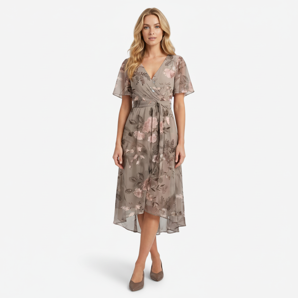 VALERIQUE | Femme Robe Fleurie Enveloppante pour