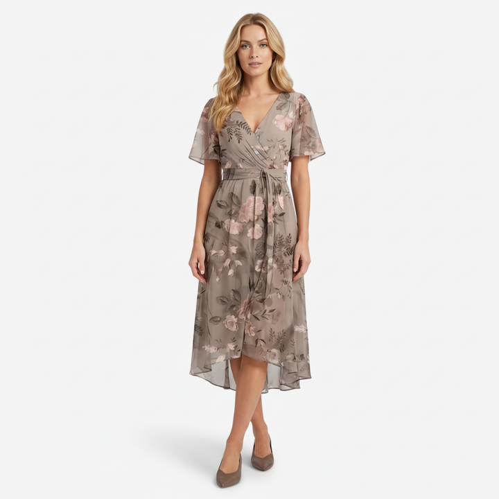 VALERIQUE | Femme Robe Fleurie Enveloppante pour