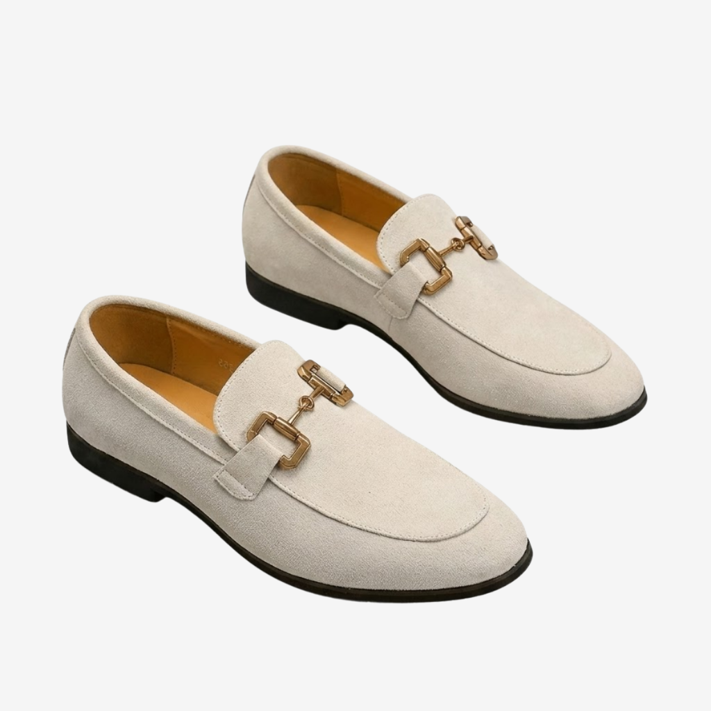 VALERIQUE | Mocassins en Daim pour Homme – Détail Mors Équestre