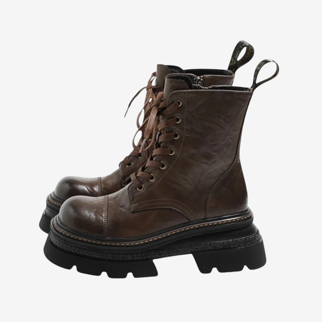 VALERIQUE | Bottes d’Hiver à Plateforme pour Femme – Style Lacé Élégant