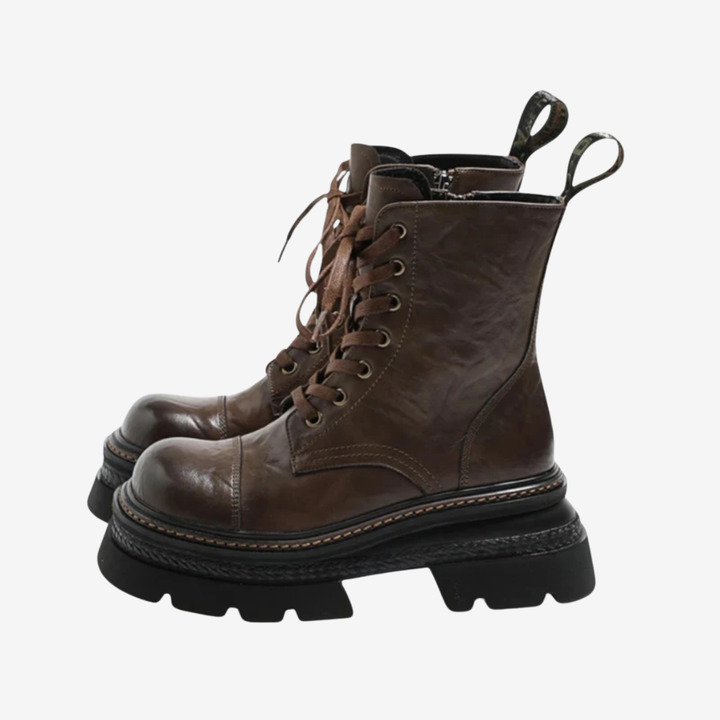 VALERIQUE | Bottes d’Hiver à Plateforme pour Femme – Style Lacé Élégant