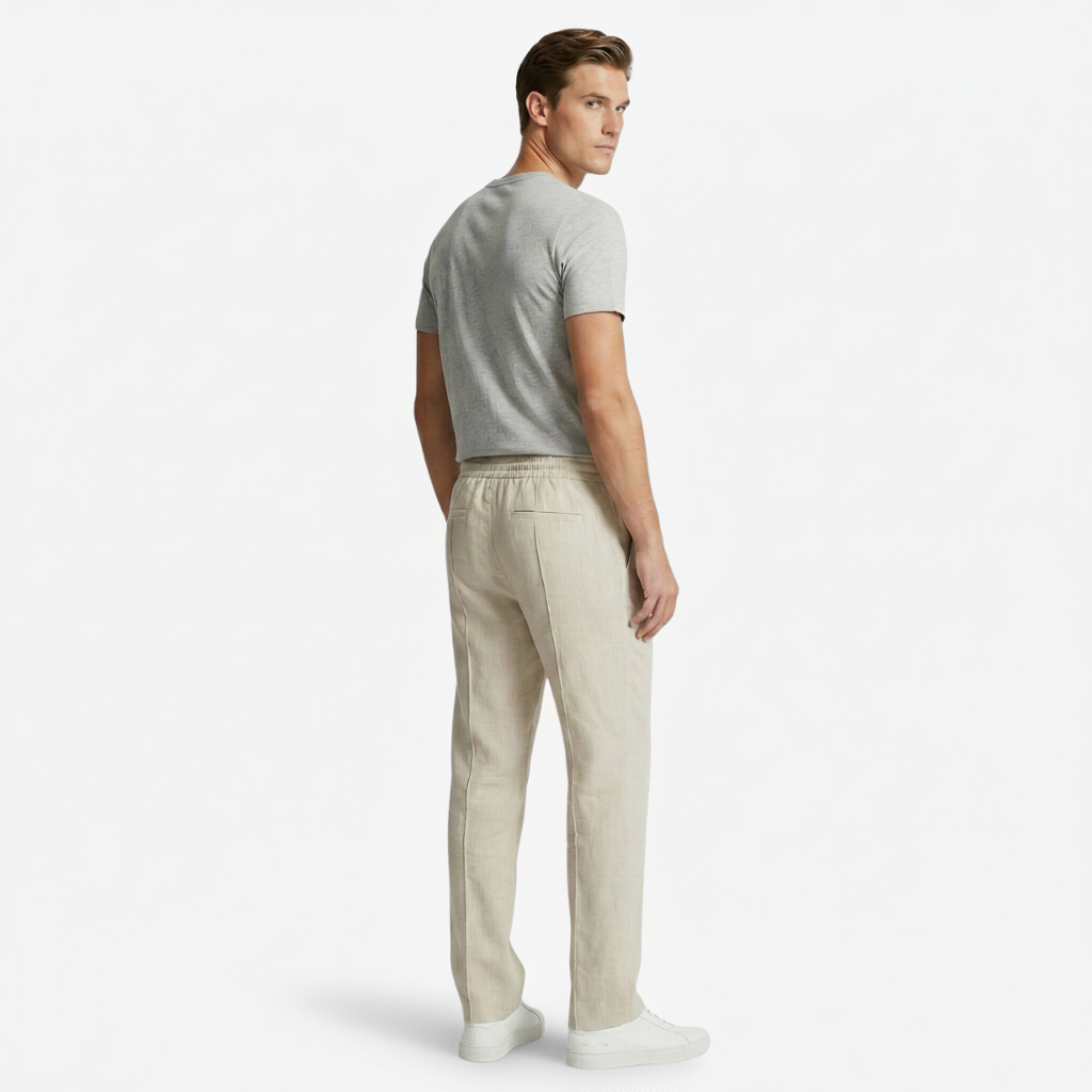 VALERIQUE | Homme Pantalon Décontracté - Taille Élastiquée avec Cordon de Serrage, Poches Latérales