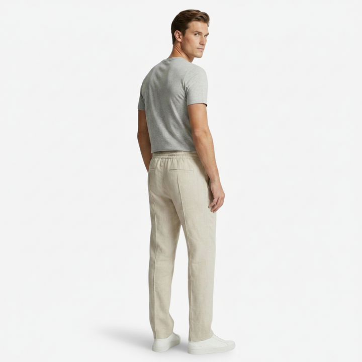 VALERIQUE | Homme Pantalon Décontracté - Taille Élastiquée avec Cordon de Serrage, Poches Latérales