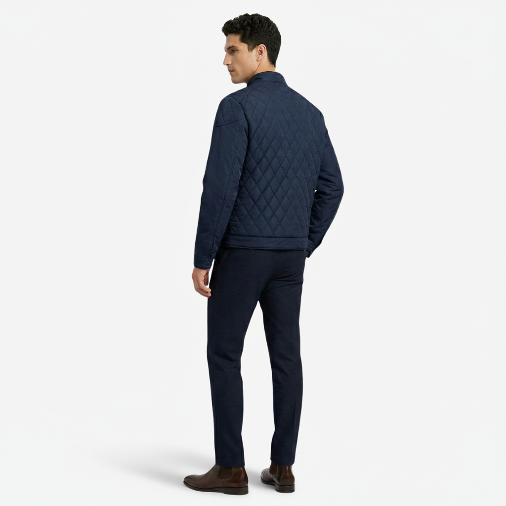 VALERIQUE | Homme Veste matelassée coupe ajustée col montant style moderne