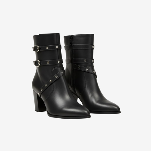 VALERIQUE | Bottines en Cuir Synthétique pour Femme – Bout Pointu