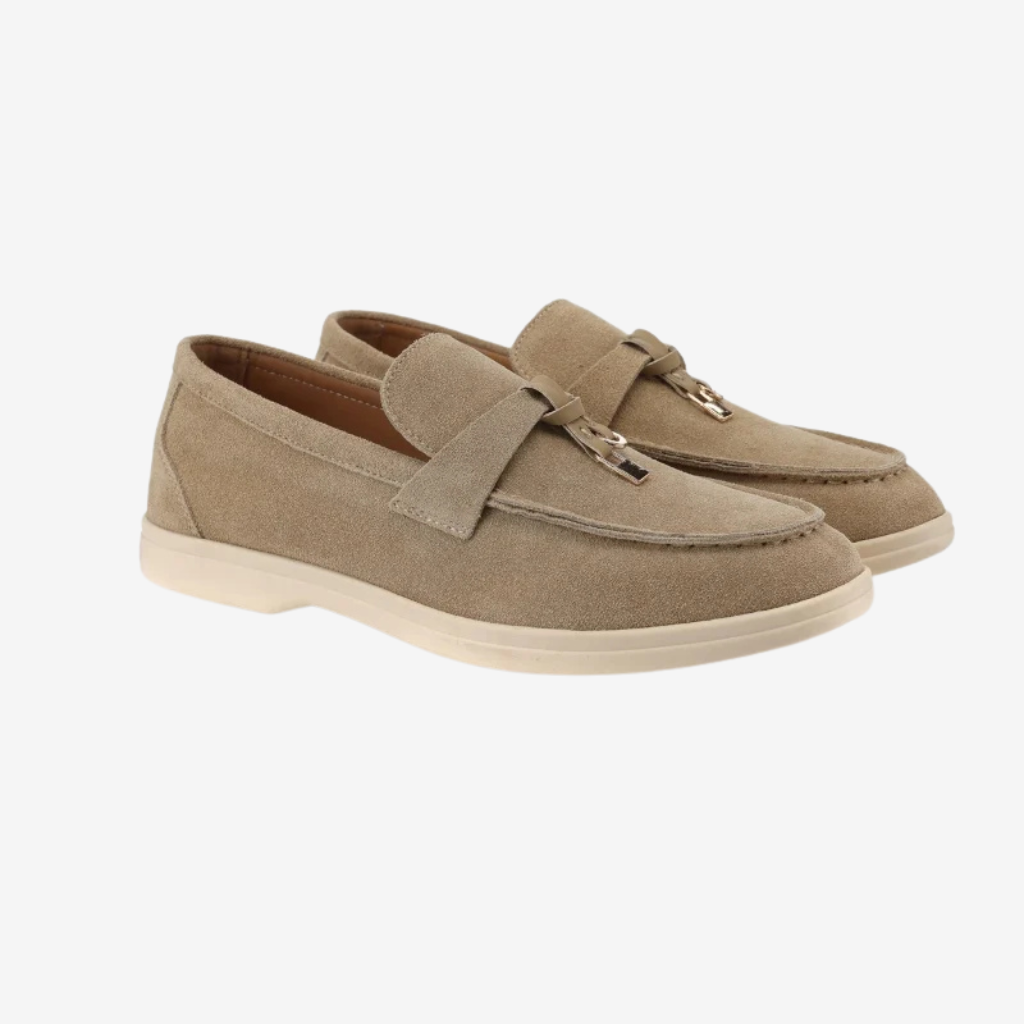 VALERIQUE | Homme Mocassins en suédine détail métal style élégant