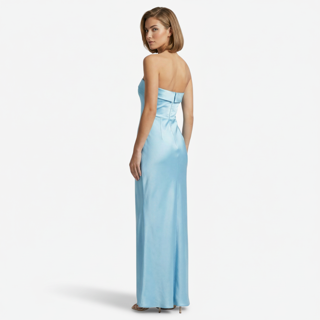 VALERIQUE | Femme Robe longue bustier coupe ajustée style fluide
