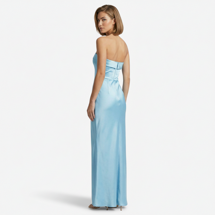 VALERIQUE | Femme Robe longue bustier coupe ajustée style fluide