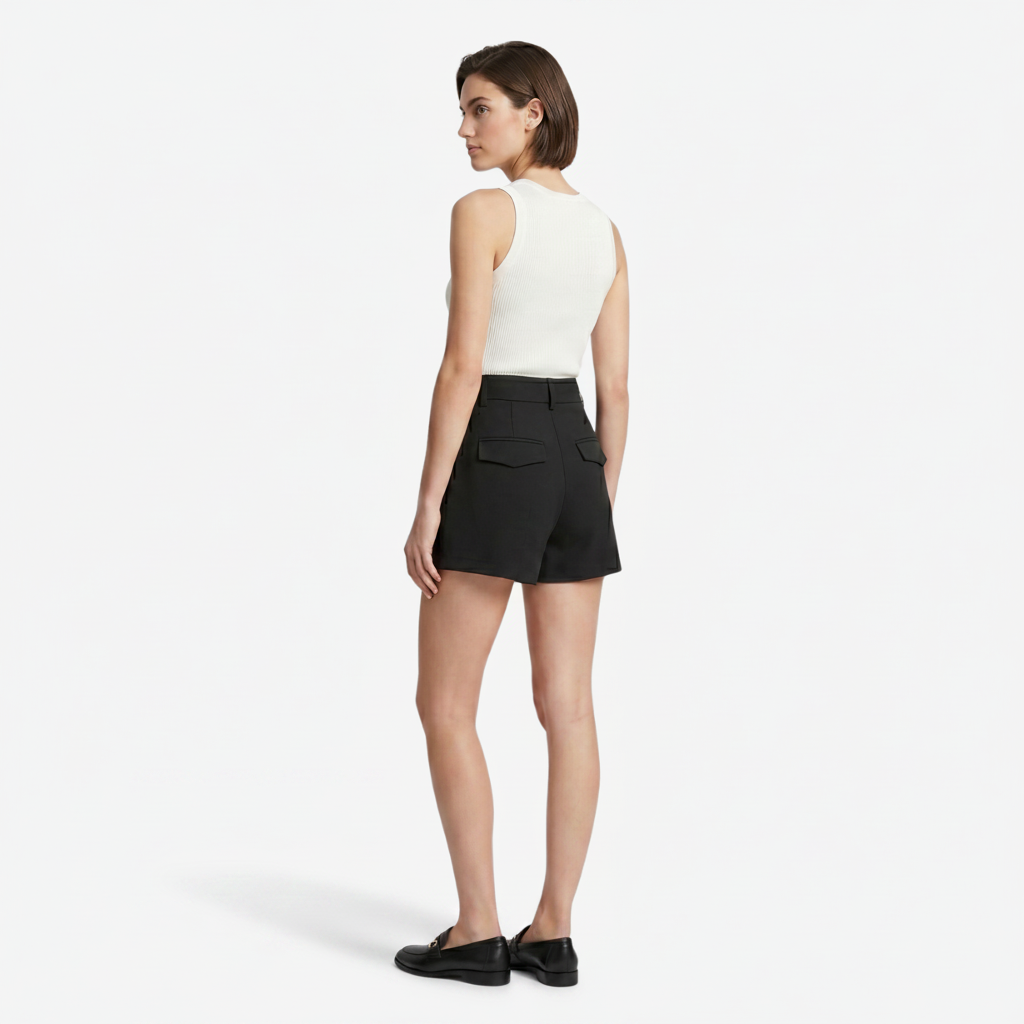 VALERIQUE | Short Tailleur Slim pour Femme - Noir