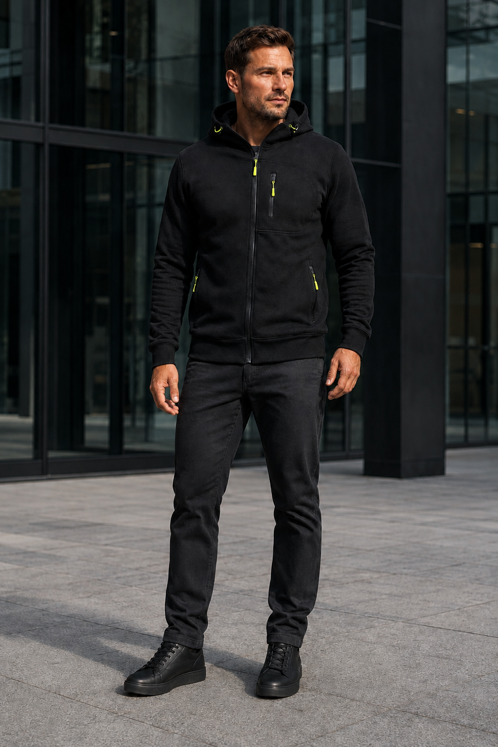 VALERIQUE | Veste polaire zippée pour homme – Modèle à capuche avec plusieurs poches zippées