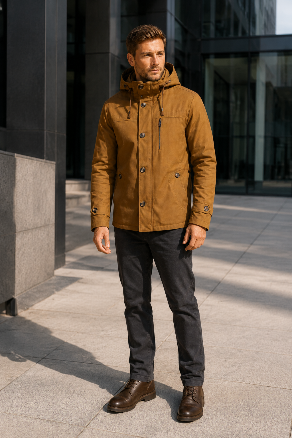 VALERIQUE | Veste d’hiver isolante pour homme – Capuche réglable et poches pratiques