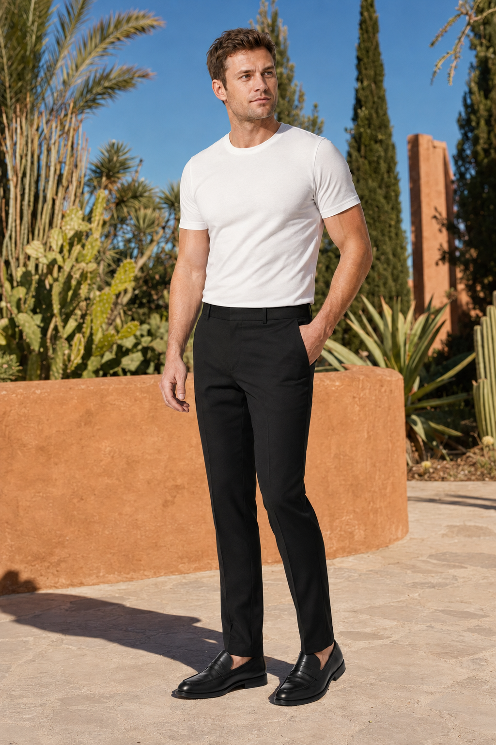 VALERIQUE | Pantalon Ajusté Gris Anthracite Coupe Élégante – Style Formel Moderne