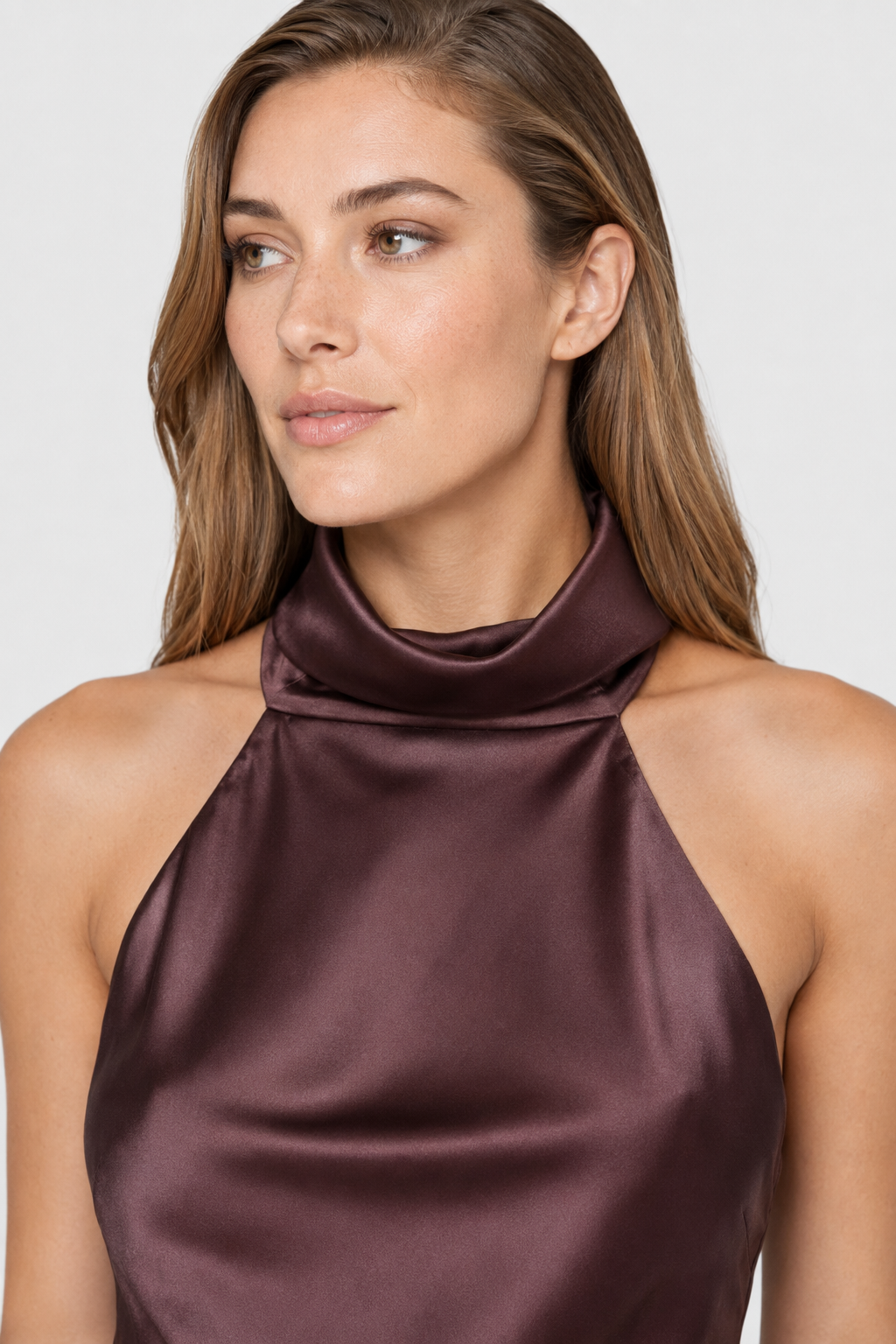 VALERIQUE | Robe Longue Satinée Dos Nu pour Femme – Élégance Soyeuse