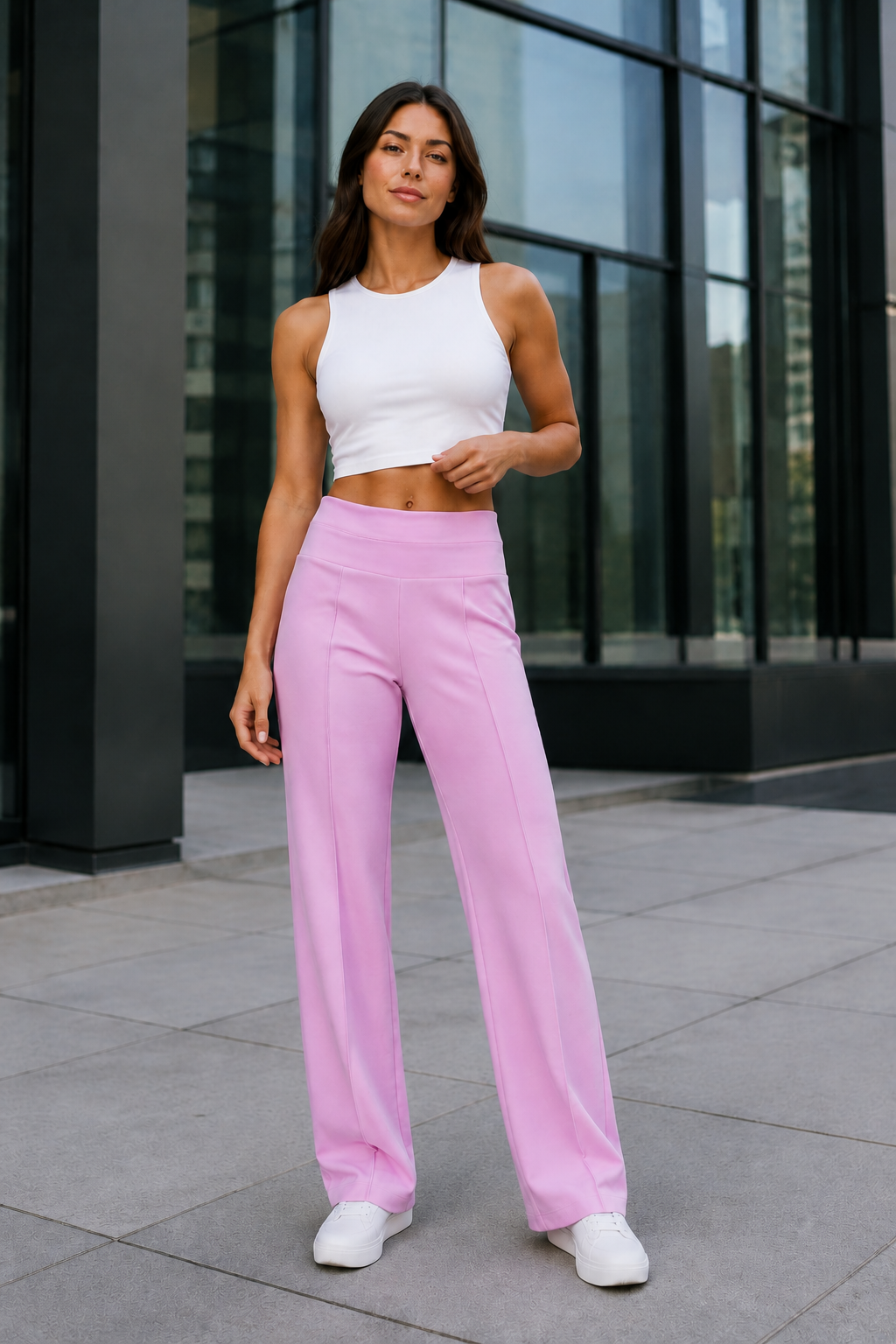 Pantalon uni pour femme