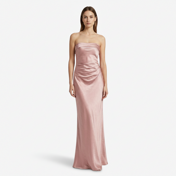 VALERIQUE | Femme Robe longue bustier coupe ajustée style fluide