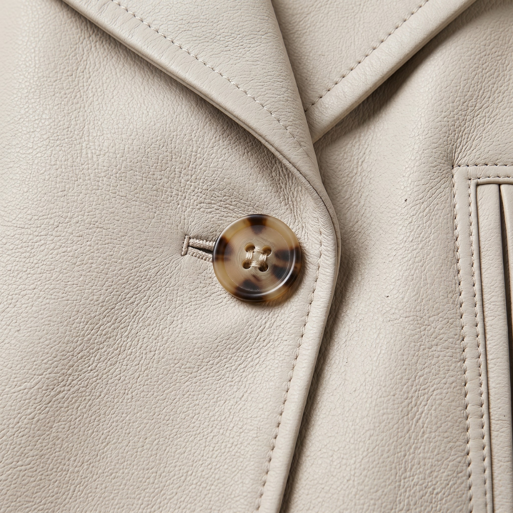 VALERIQUE | Manteau Court Double Boutonnage pour Femme - Beige, Marron et Noir