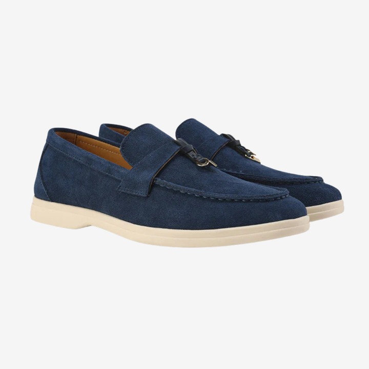 VALERIQUE | Homme Mocassins en suédine détail métal style élégant