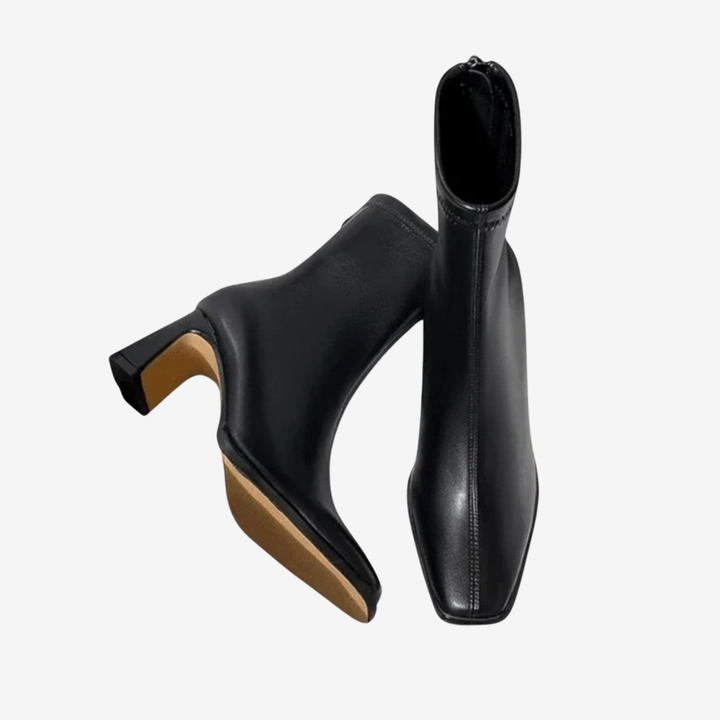VALERIQUE | Bottines Vintage à Bout Carré pour Femme – Élégance Intemporelle