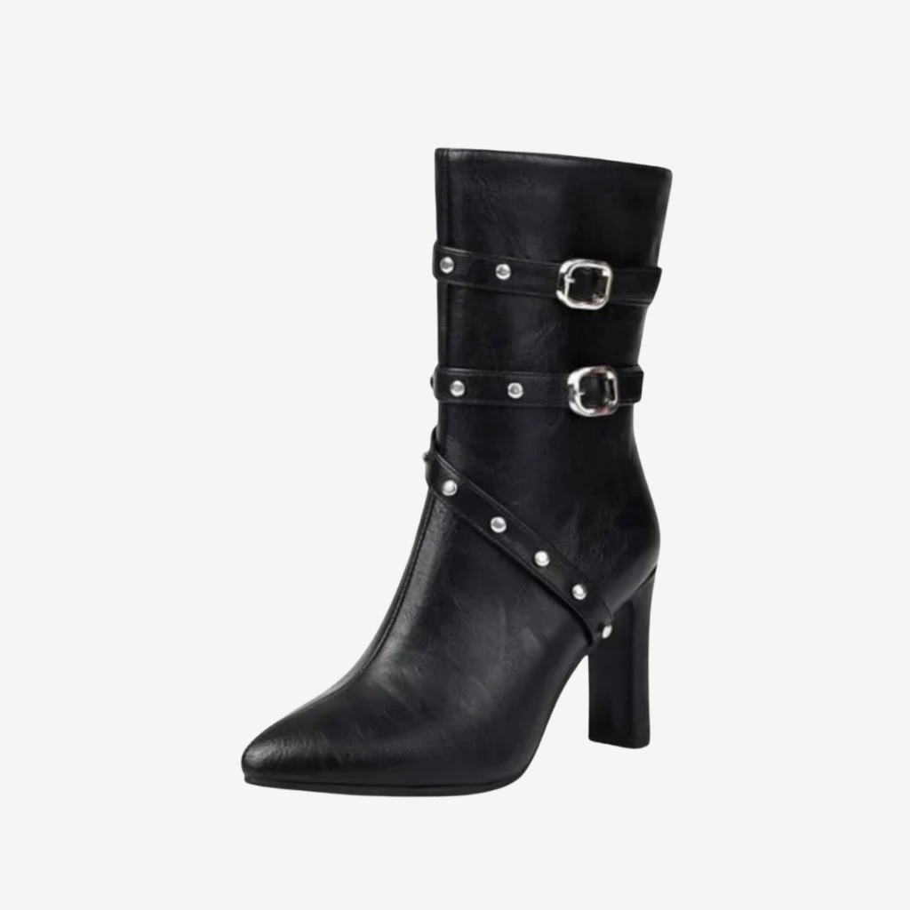 VALERIQUE | Bottines en Cuir Synthétique pour Femme – Bout Pointu