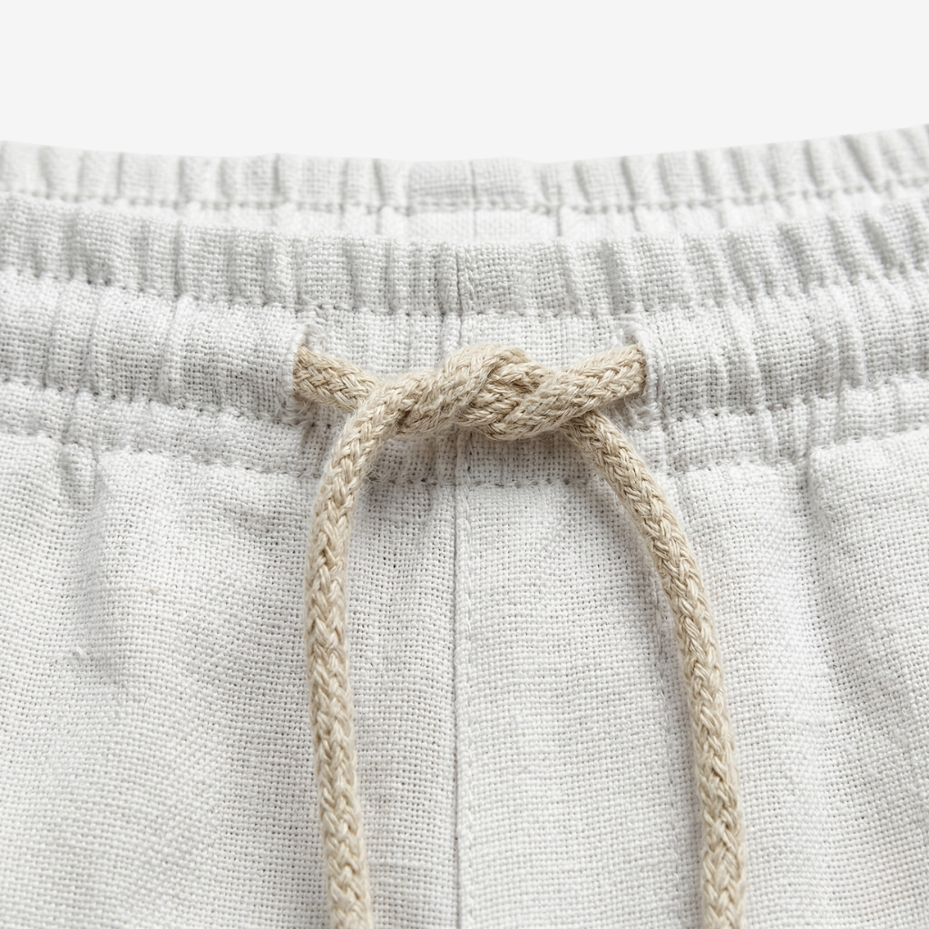 VALERIQUE | Homme Pantalon Décontracté en Mousseline - Taille Élastiquée avec Cordon de Serrage, Poches Latérales