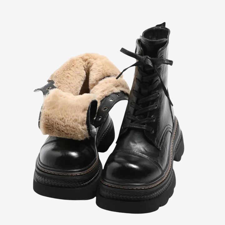 VALERIQUE | Bottes d’Hiver à Plateforme pour Femme – Style Lacé Élégant