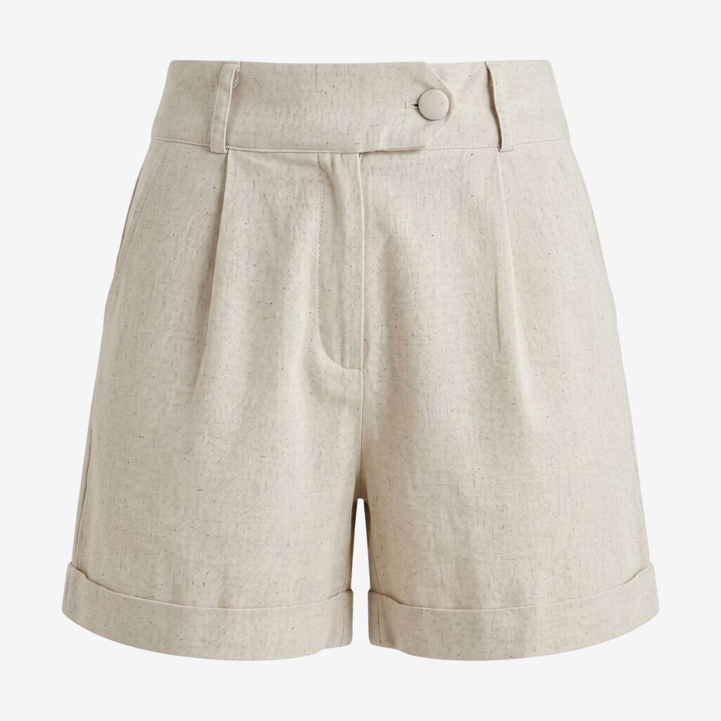 VALERIQUE | Short Tailleur Taille Haute pour Femme - Beige, Gris et Noir