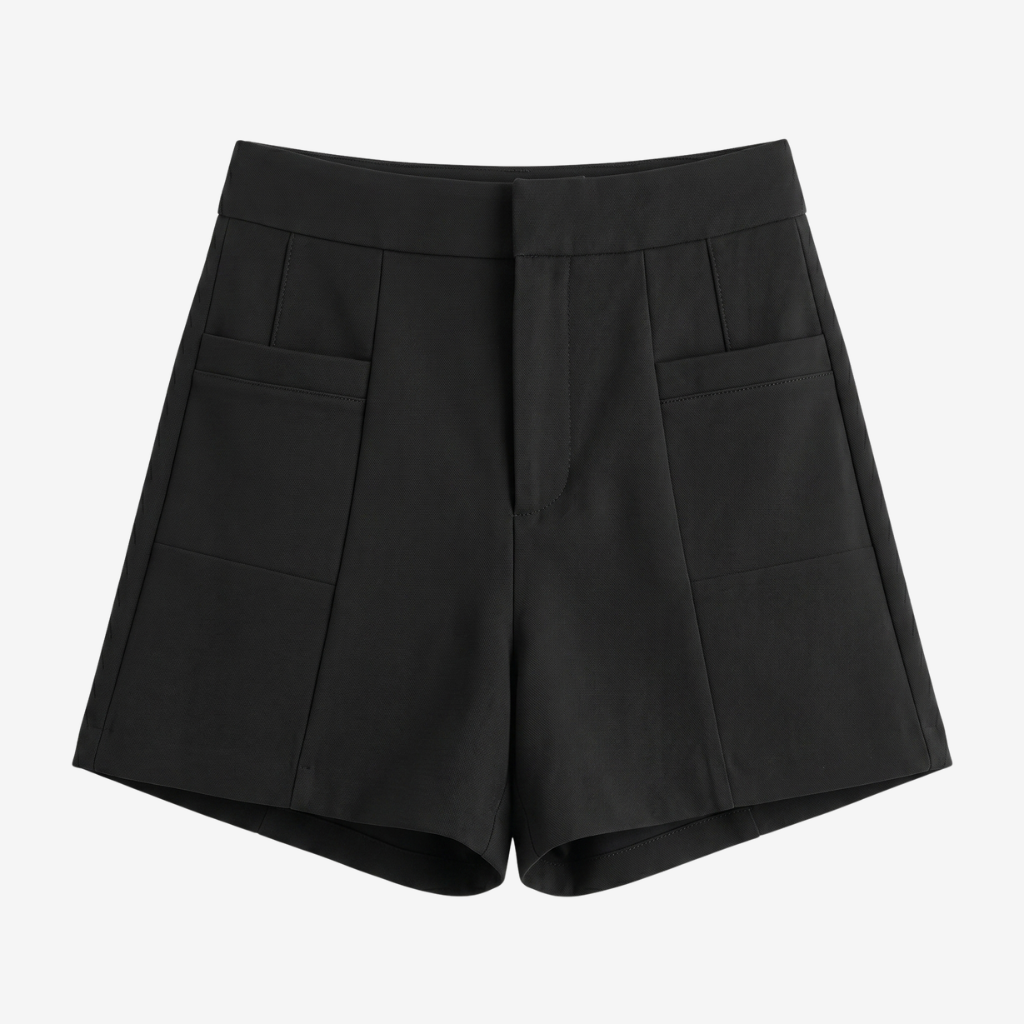 VALERIQUE | Short Tailleur Slim pour Femme - Noir
