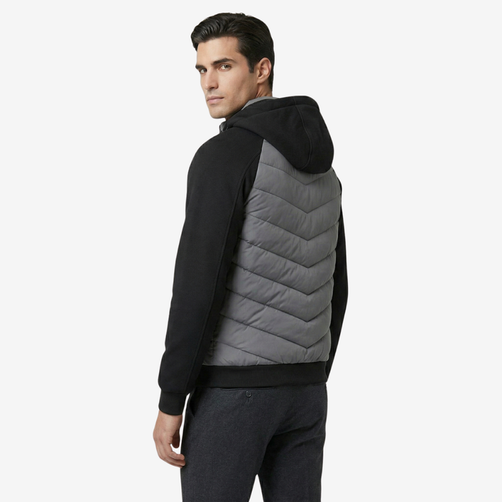 VALERIQUE | Homme Doudoune à capuche matelassée coupe ajustée style sportif