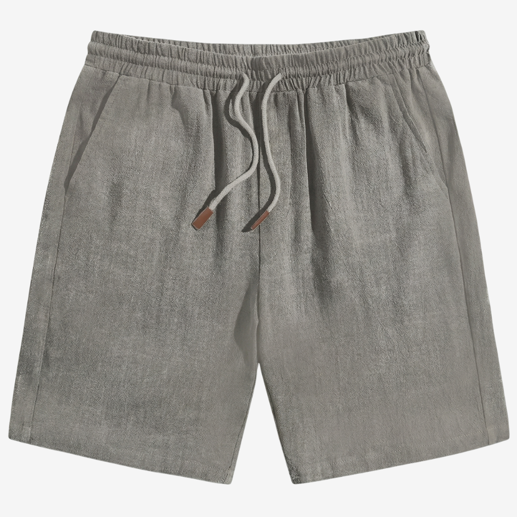 VALERIQUE | Homme Chino Short Décontracté en Mousseline - Taille Élastiquée avec Cordon de Serrage, Poches Latérales