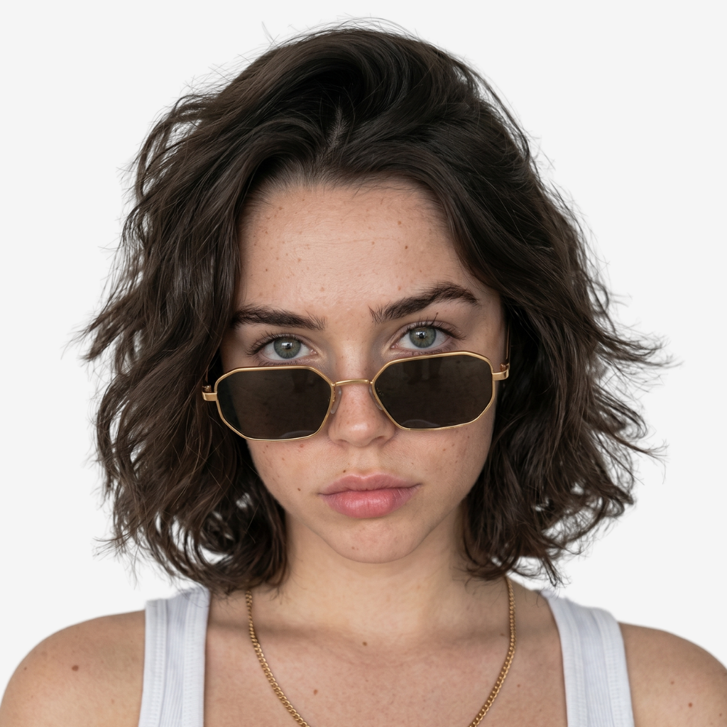 VALERIQUE | Lunettes de Soleil Femme - Or et Noir