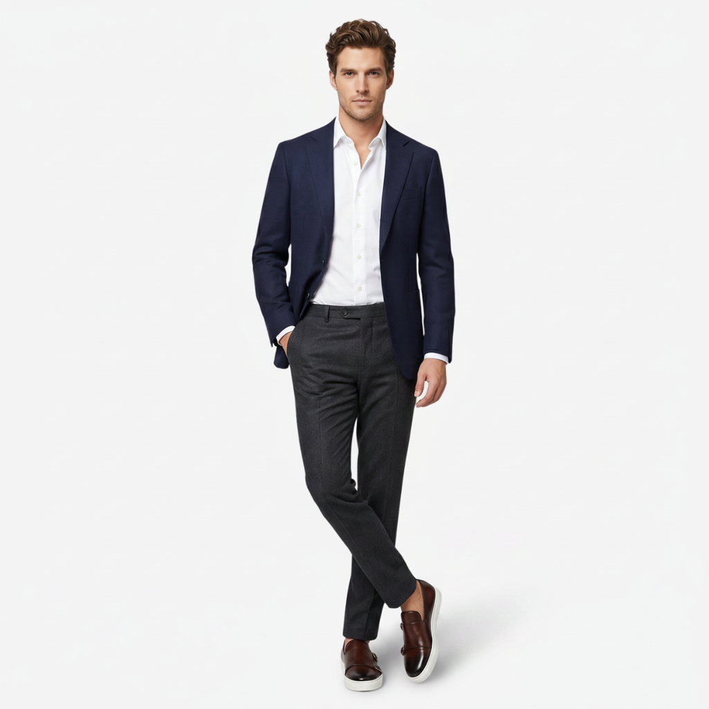 VALERIQUE | Chaussures à Double Boucle pour Homme - Café et Noir