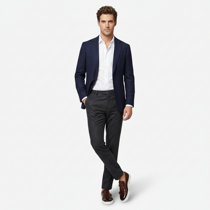 VALERIQUE | Chaussures à Double Boucle pour Homme - Café et Noir