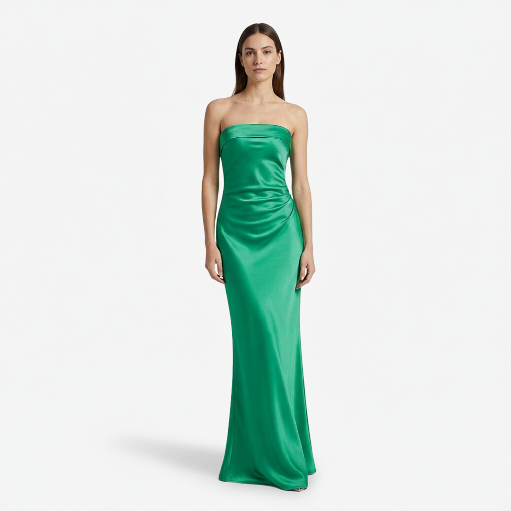 VALERIQUE | Femme Robe longue bustier coupe ajustée style fluide
