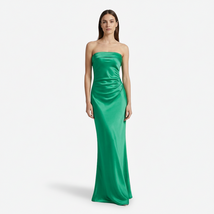 VALERIQUE | Femme Robe longue bustier coupe ajustée style fluide