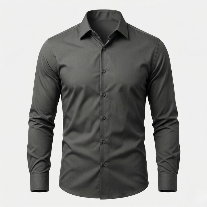 VALERIQUE | Homme Chemise en coton coupe ajustée manches longues style décontracté