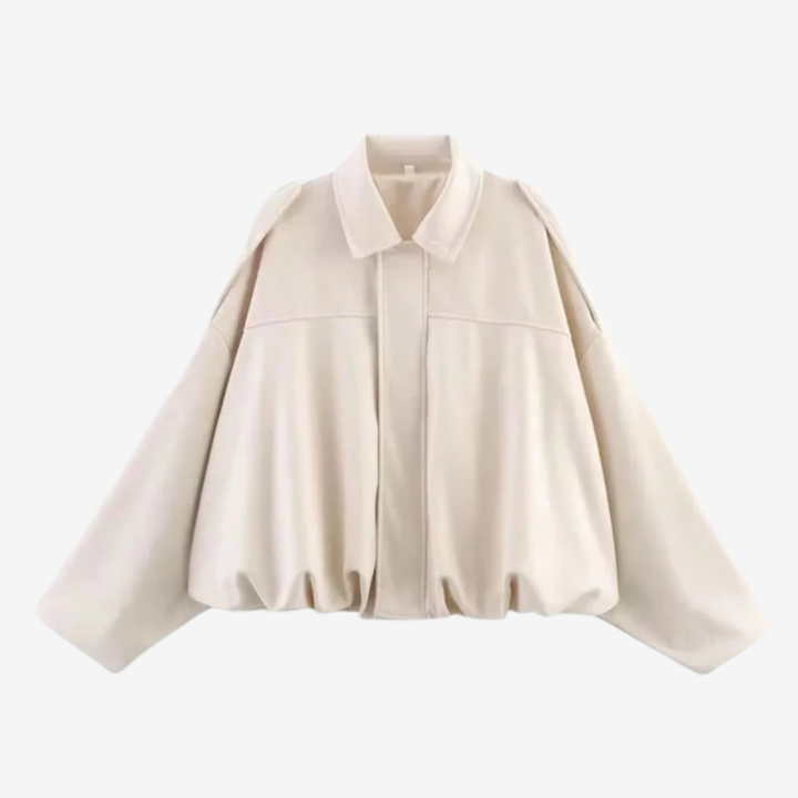 VALERIQUE | Veste Oversized en Cuir Femme - Café, Beige et Noir