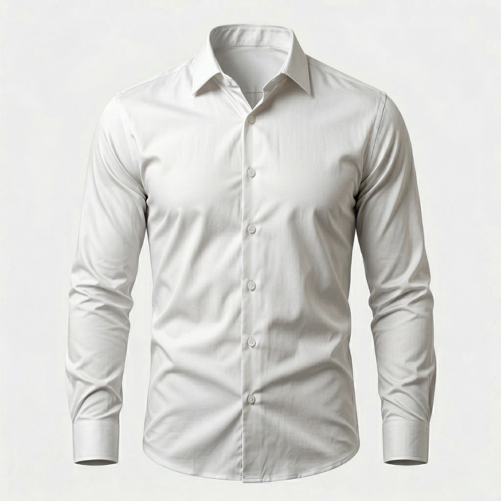 VALERIQUE | Homme Chemise en coton coupe ajustée manches longues style décontracté