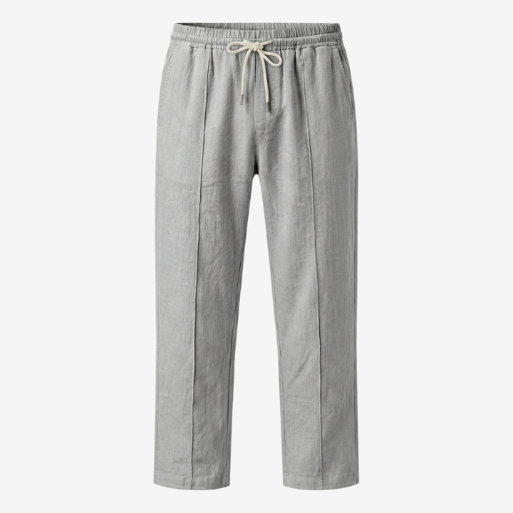 VALERIQUE | Homme Pantalon Décontracté en Mousseline - Taille Élastiquée avec Cordon de Serrage, Poches Latérales