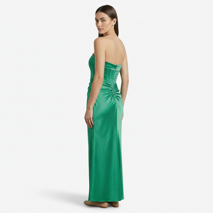 VALERIQUE | Femme Robe longue bustier coupe ajustée style fluide