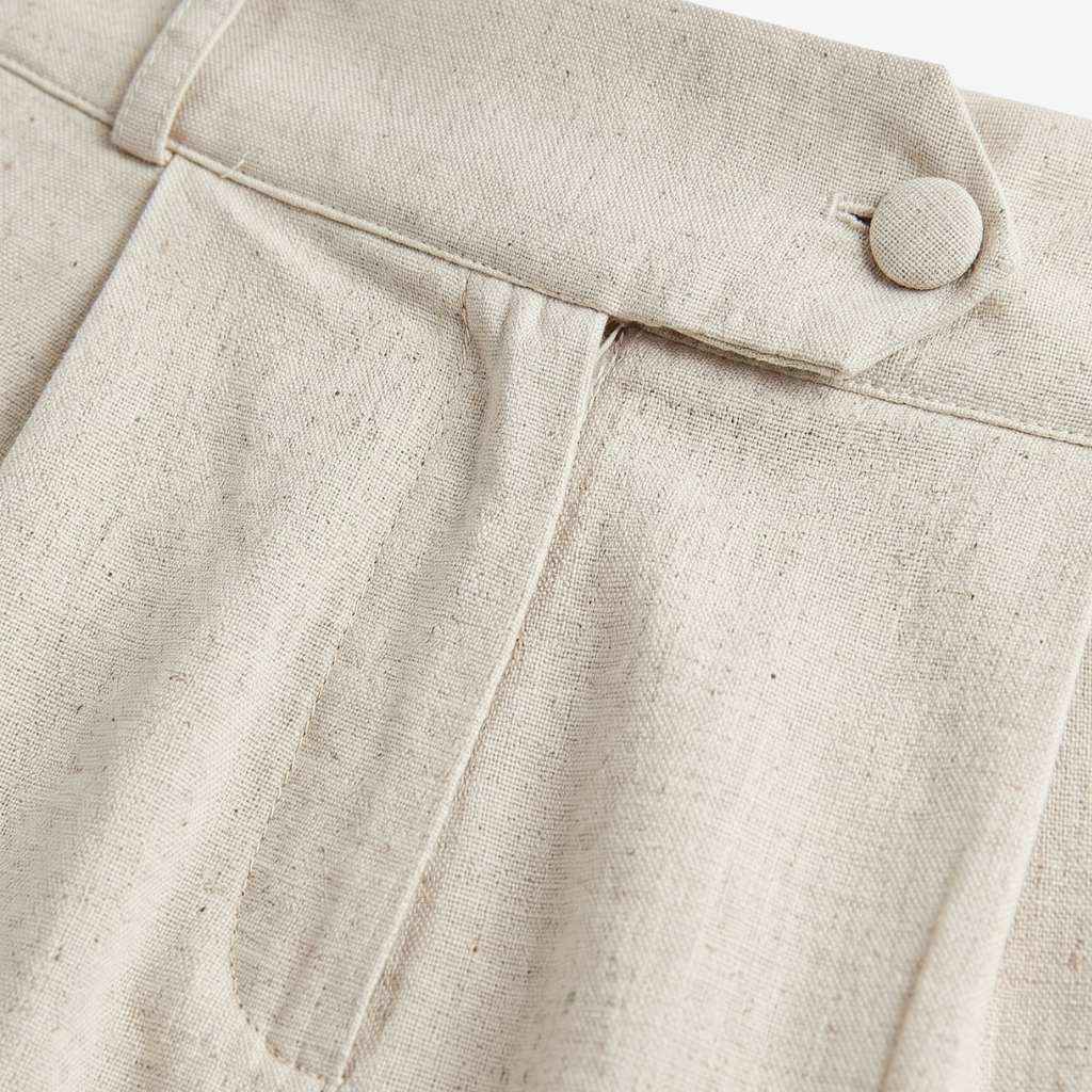 VALERIQUE | Short Tailleur Taille Haute pour Femme - Beige, Gris et Noir
