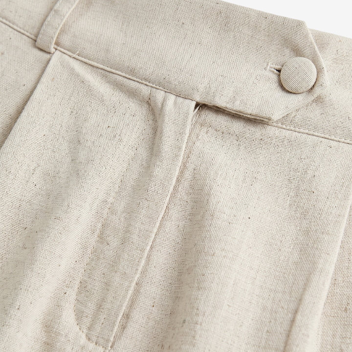VALERIQUE | Short Tailleur Taille Haute pour Femme - Beige, Gris et Noir
