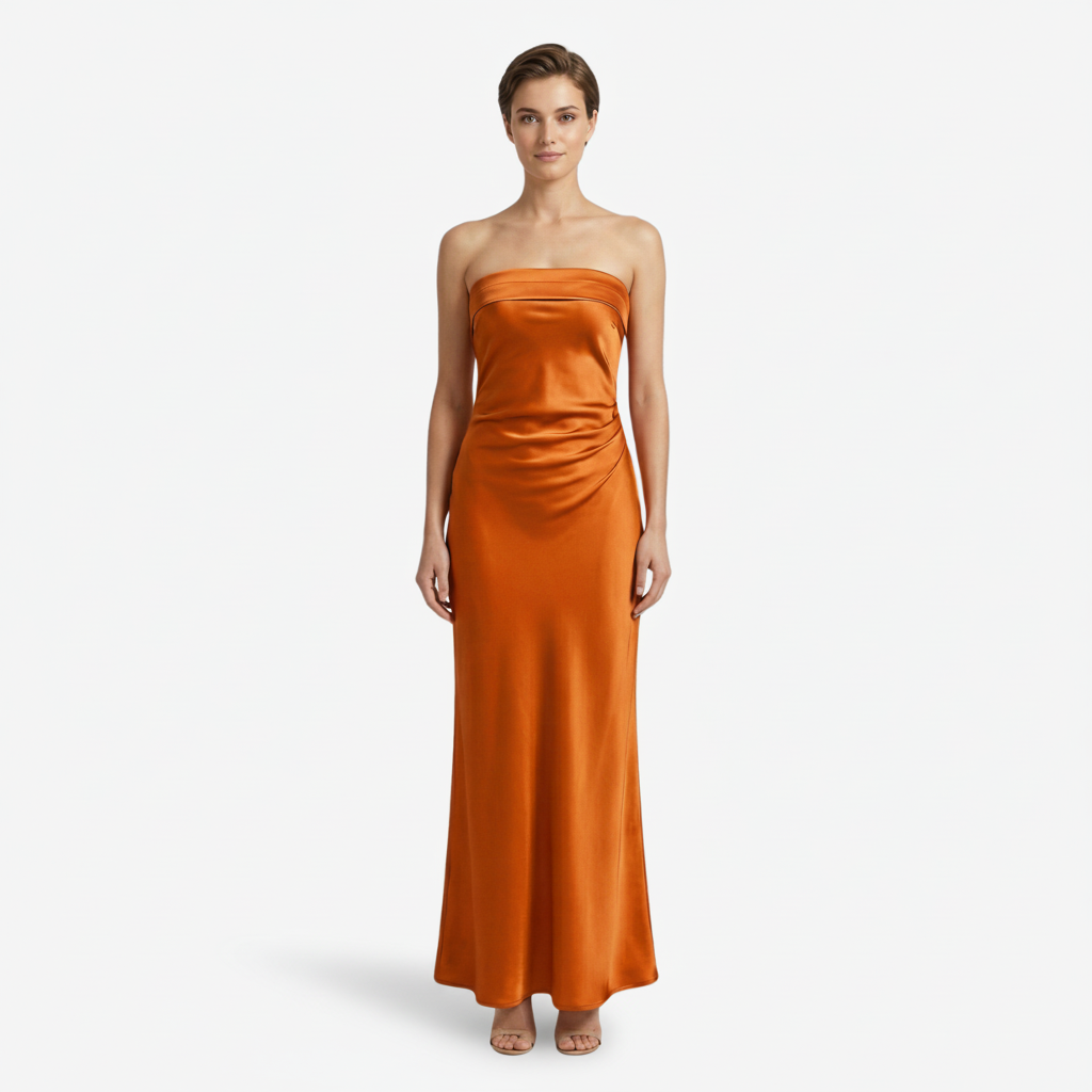 VALERIQUE | Femme Robe longue bustier coupe ajustée style fluide