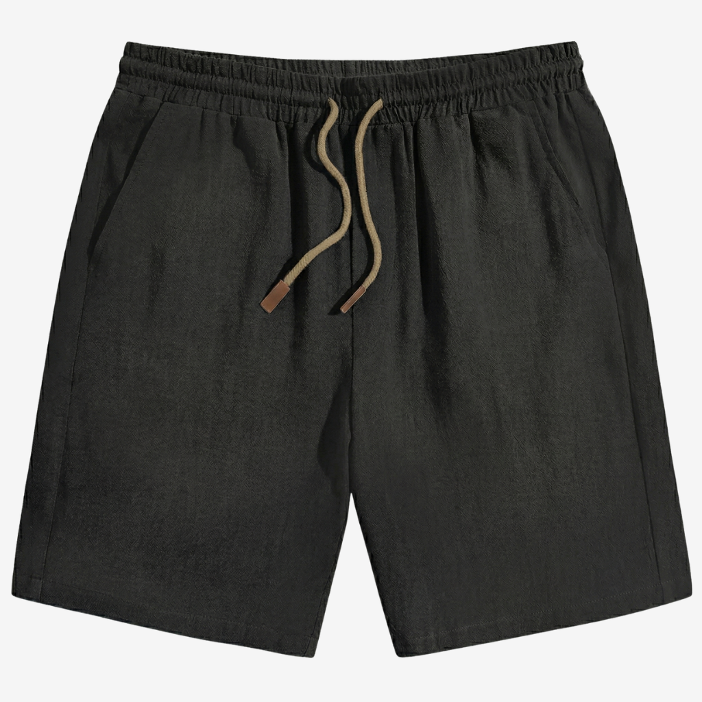 VALERIQUE | Homme Chino Short Décontracté en Mousseline - Taille Élastiquée avec Cordon de Serrage, Poches Latérales