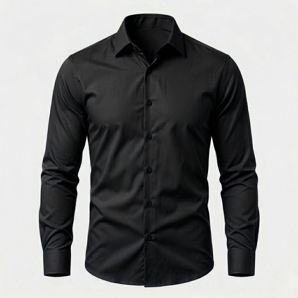 VALERIQUE | Homme Chemise en coton coupe ajustée manches longues style décontracté