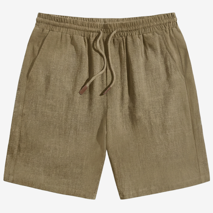 VALERIQUE | Homme Chino Short Décontracté en Mousseline - Taille Élastiquée avec Cordon de Serrage, Poches Latérales